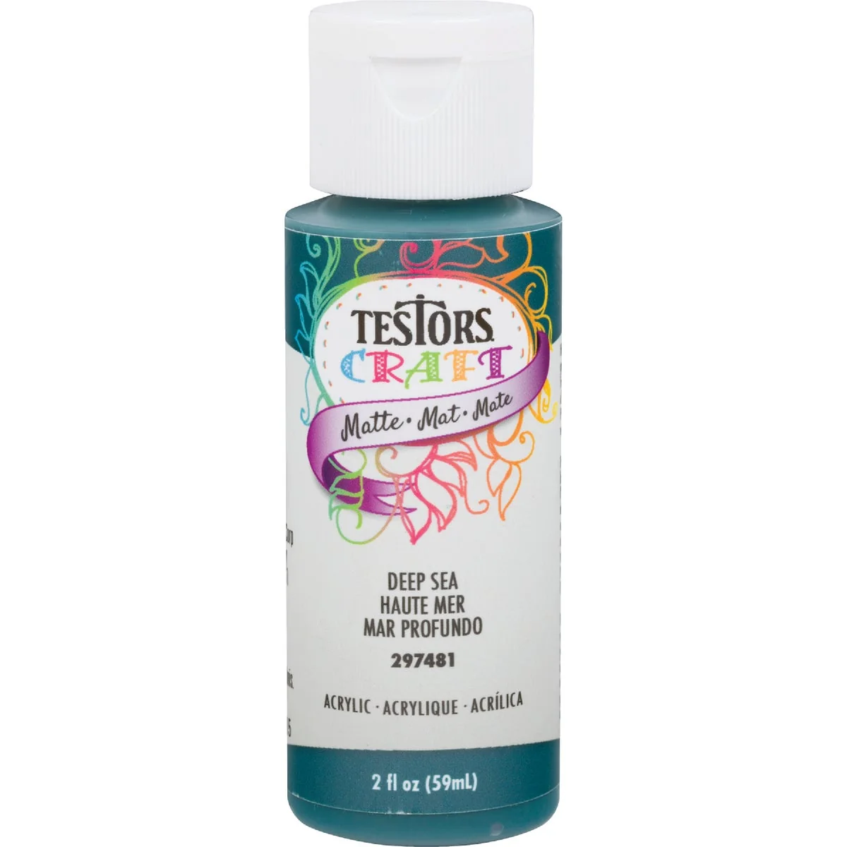 Selected Testors 2 Oz. Acrylic Matte Craft Paint Deep Sea Pure