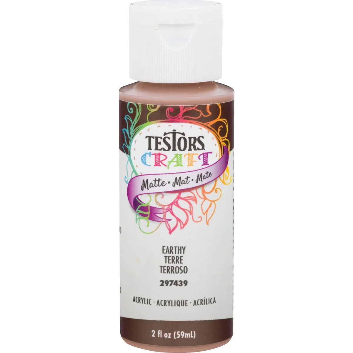 Quality TESTORS 2 Oz. Acrylic Matte Craft Paint Earthy Consistent