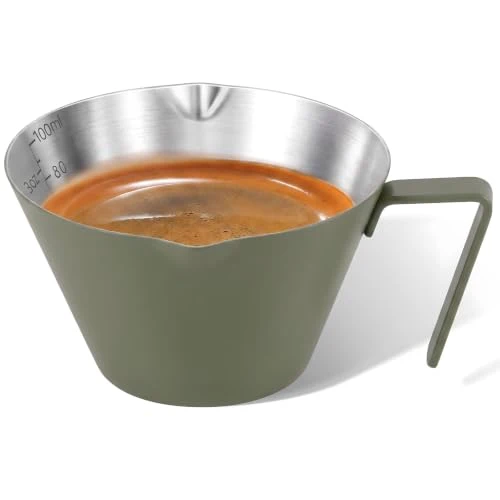 Sustainable 1 Pc Stainless Steel Espresso Shot Cup with Dual Scale Premium