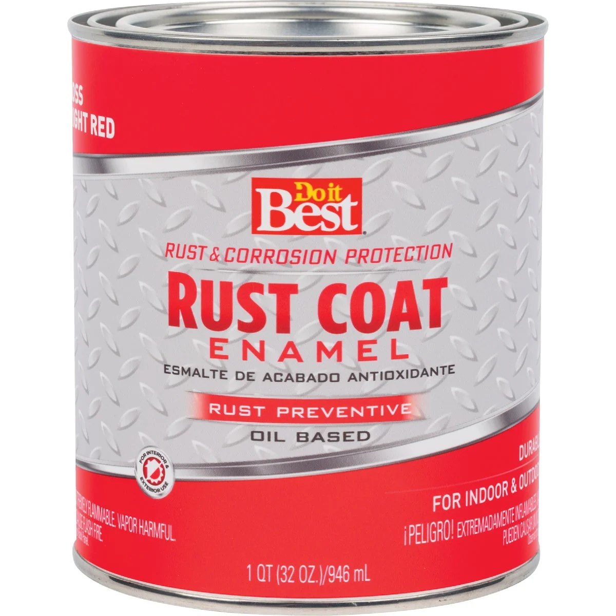 Prestigious Do it Rust Coat Oil-Based Gloss Enamel Bright Red 1 Qt. Professional