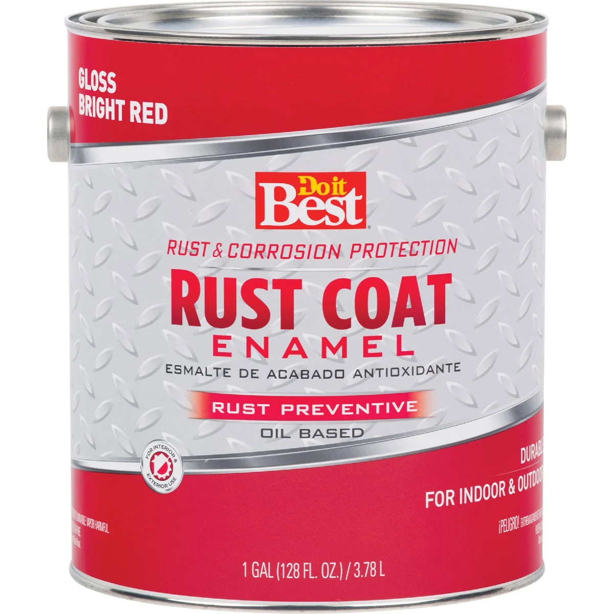 Contemporary Do it Rust Coat Oil-Based Gloss Enamel Bright Red 1 Gal. Genuine