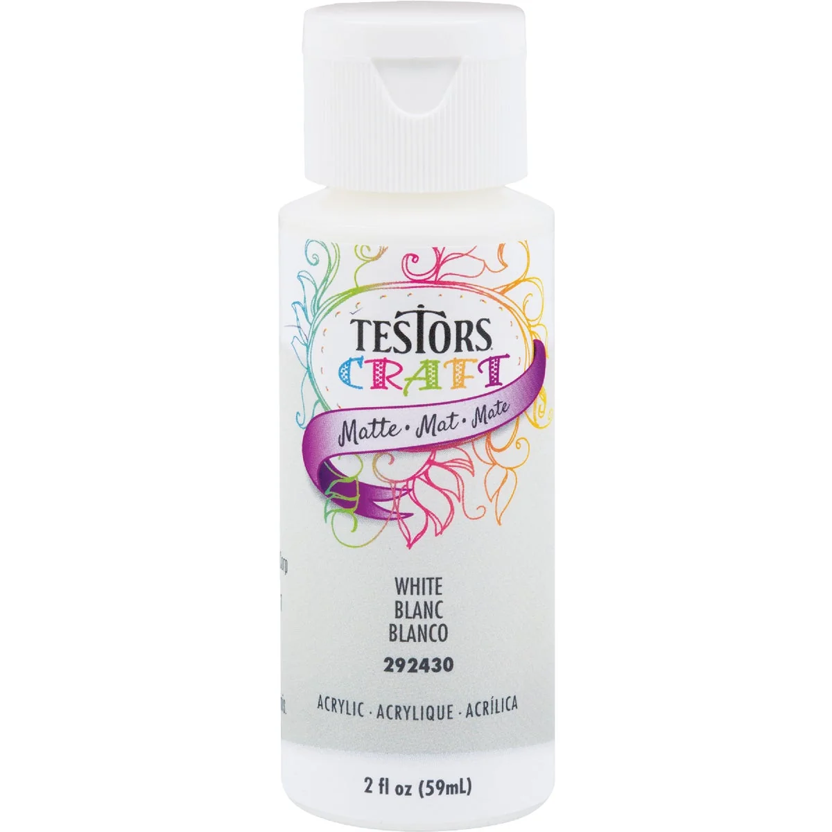 Eco-Friendly Testors 2 Oz. Acrylic Matte Craft Paint White Pure