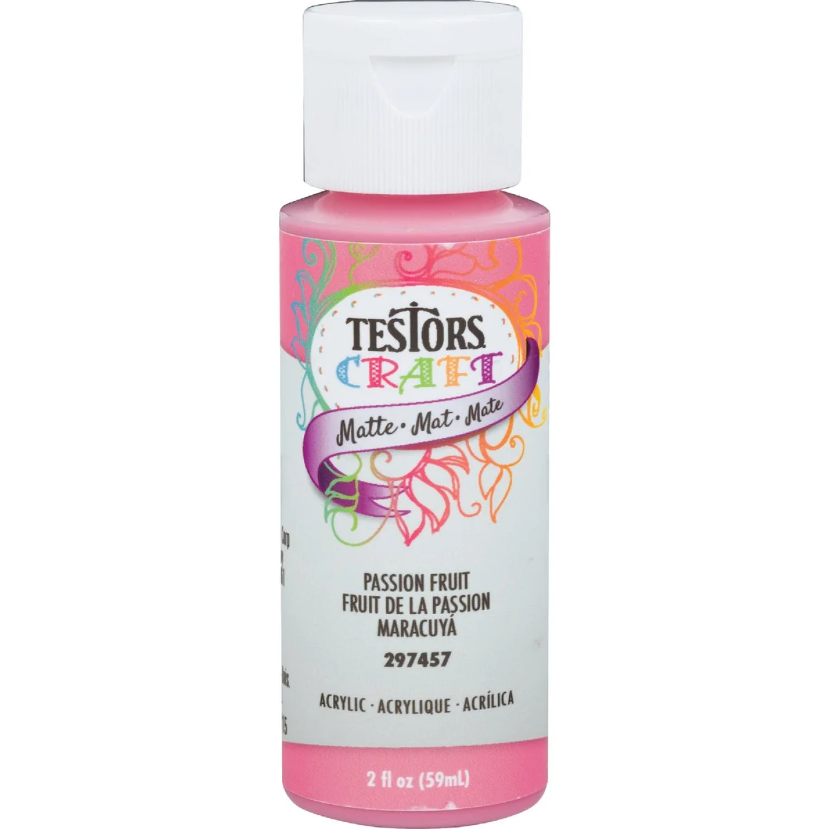 World-Class Testors 2 Oz. Acrylic Matte Craft Paint Passion Fruit Premium