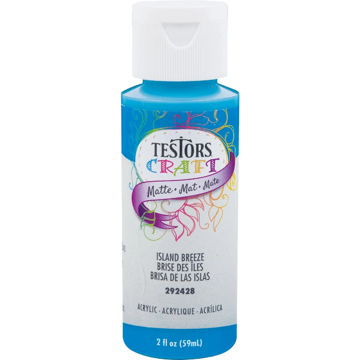 Relaxed Testors 2 Oz. Acrylic Matte Craft Paint Island Breeze Smooth