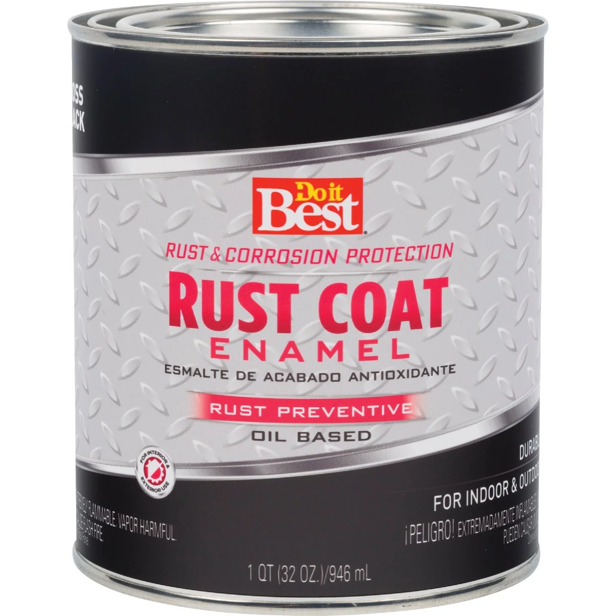 Fast Do it Rust Coat Oil-Based Gloss Enamel Black 1 Qt. Carefully Designed