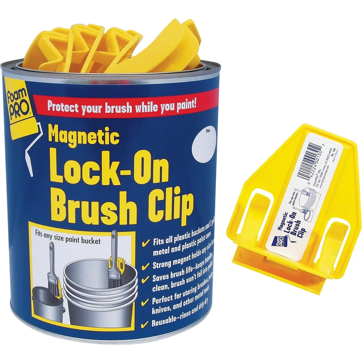 Smooth FoamPro Magnetic Lock-On Brush Clip Safe