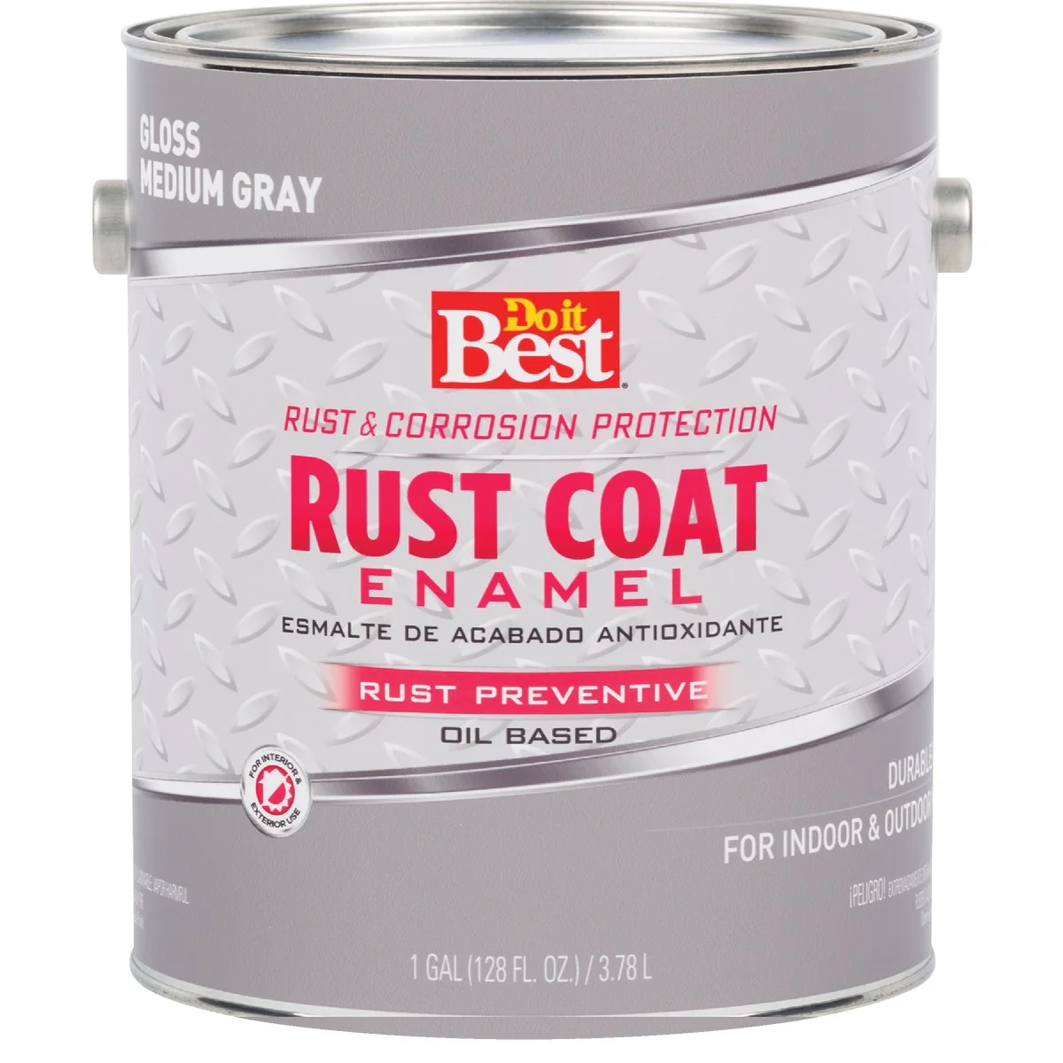 Recyclable Do it Rust Coat Oil-Based Gloss Enamel Medium Gray 1 Gal. Comfortable