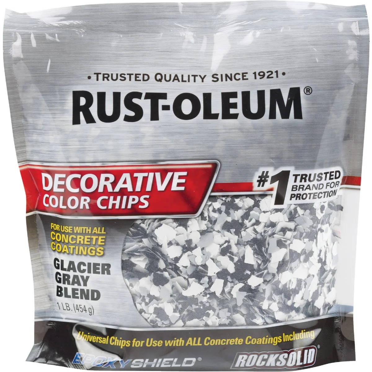 Prestigious Rust-Oleum Color Chip Concrete Coating 1 Lb. Glacier Gray Premium Material
