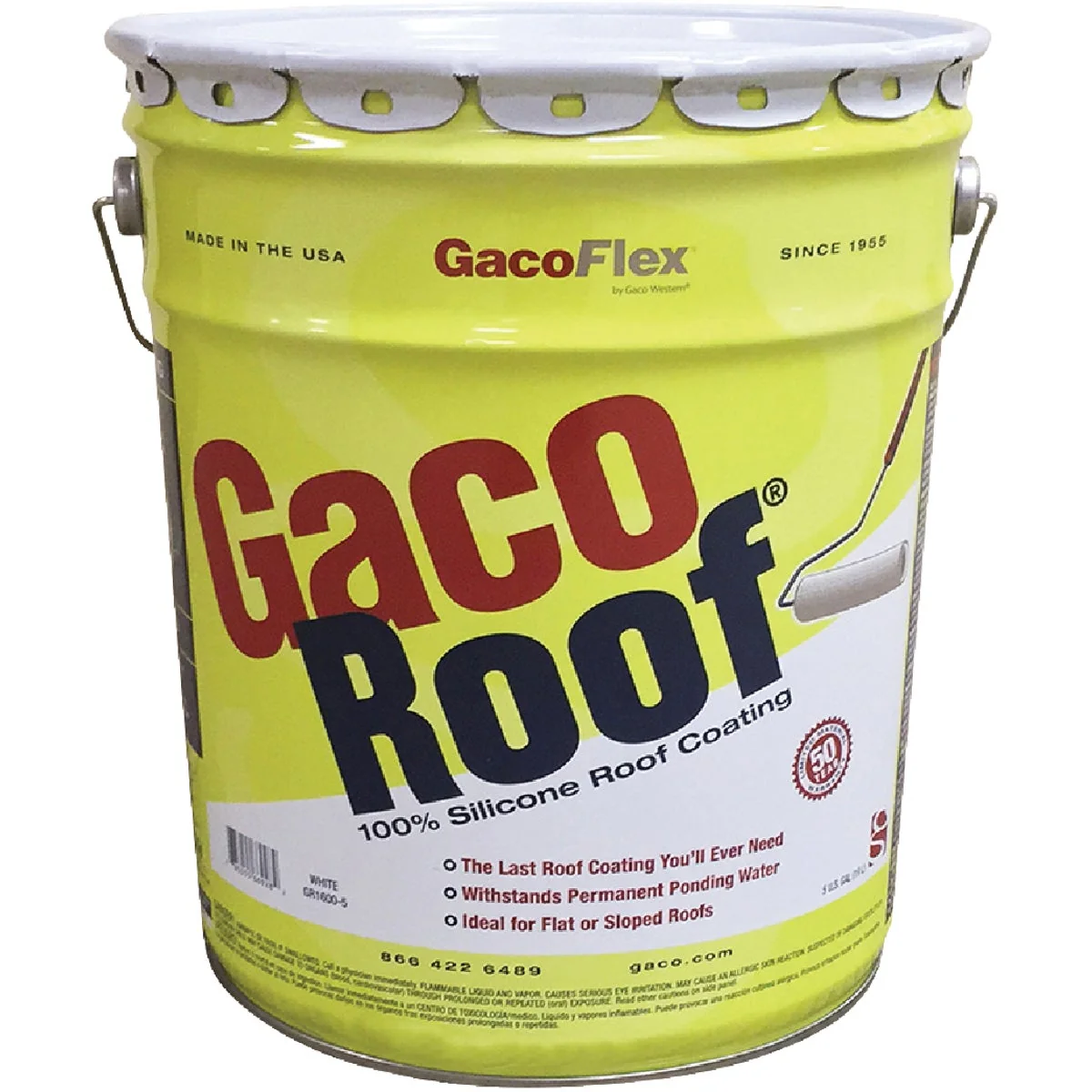 Verified GacoFlex GacoRoof Silicone Roof Coating White 5 Gal. Enhanced