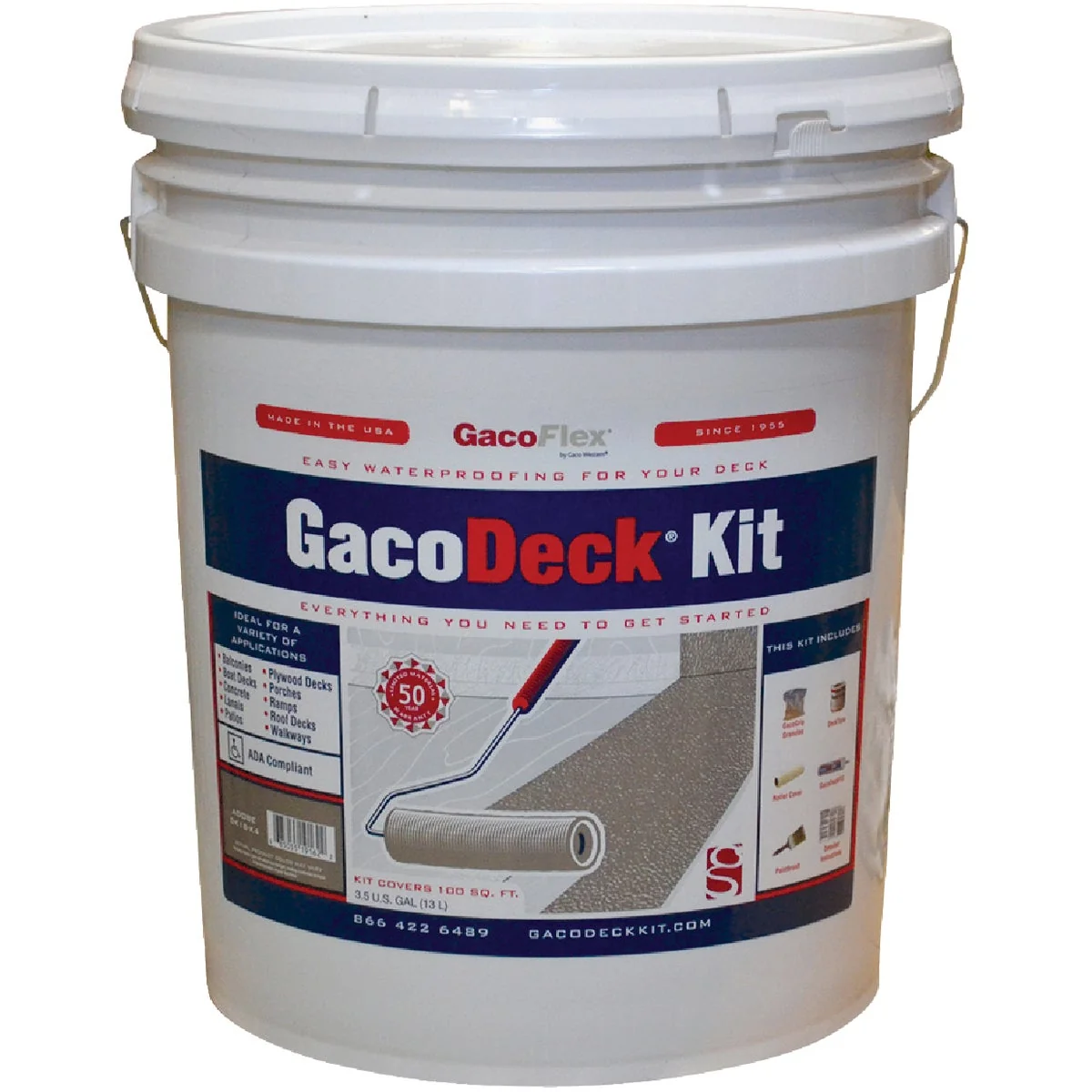 Soft GacoFlex GacoDeck Adobe Elastomeric Deck Coating 3.5 Gal. Kit Fashionable