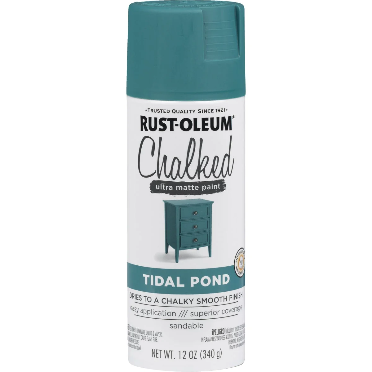 Sophisticated Rust-Oleum Chalked 12 Oz. Ultra Matte Spray Paint Tidal Pond Responsible