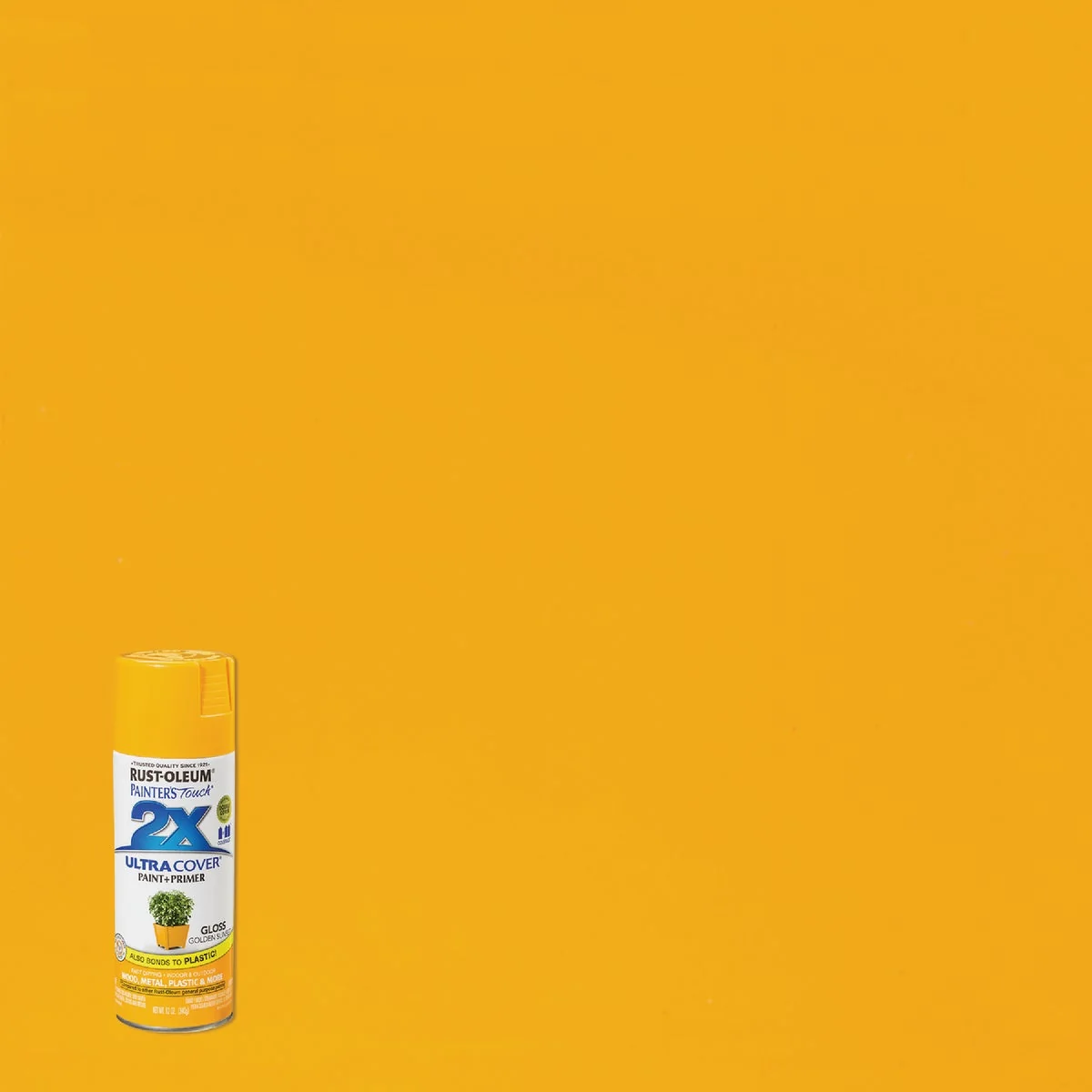 Optimized Rust-Oleum Painter’s Touch 2X Ultra Cover 12 Oz. Gloss Paint Primer Spray Paint Golden Sunset Organic