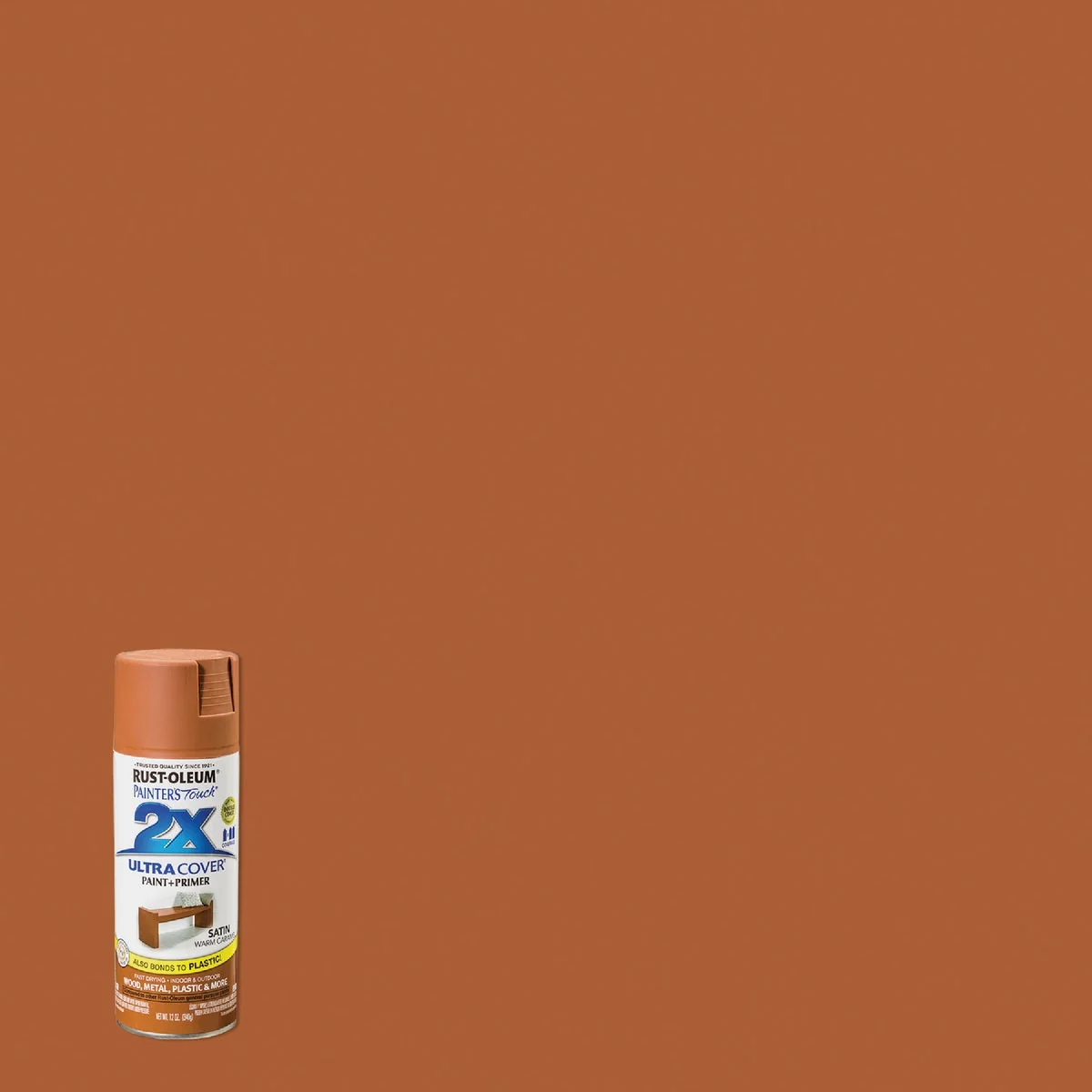 Casual Rust-Oleum Painter’s Touch 2X Ultra Cover 12 Oz. Satin Paint Primer Spray Paint Caramel Fine Crafted