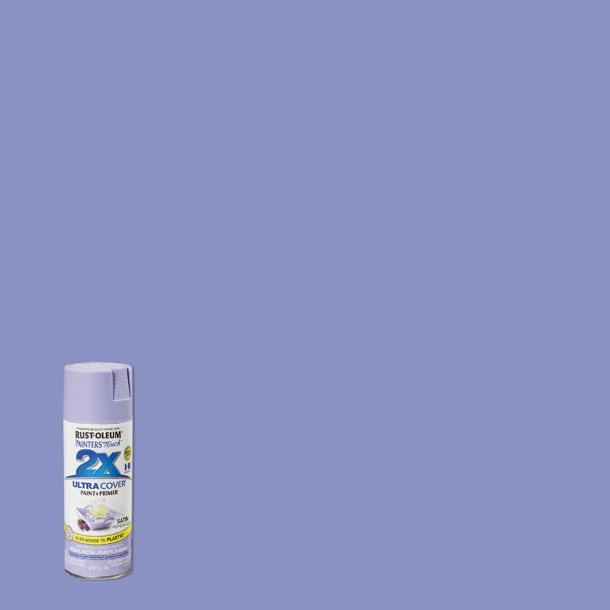 Consistent Rust-Oleum Painter’s Touch 2X Ultra Cover 12 Oz. Satin Paint Primer Spray Paint French Lilac Breathable