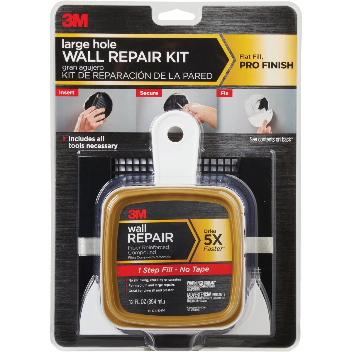 Versatile 3M 12 Oz. High Strength Large Hole Repair Kit Responsible