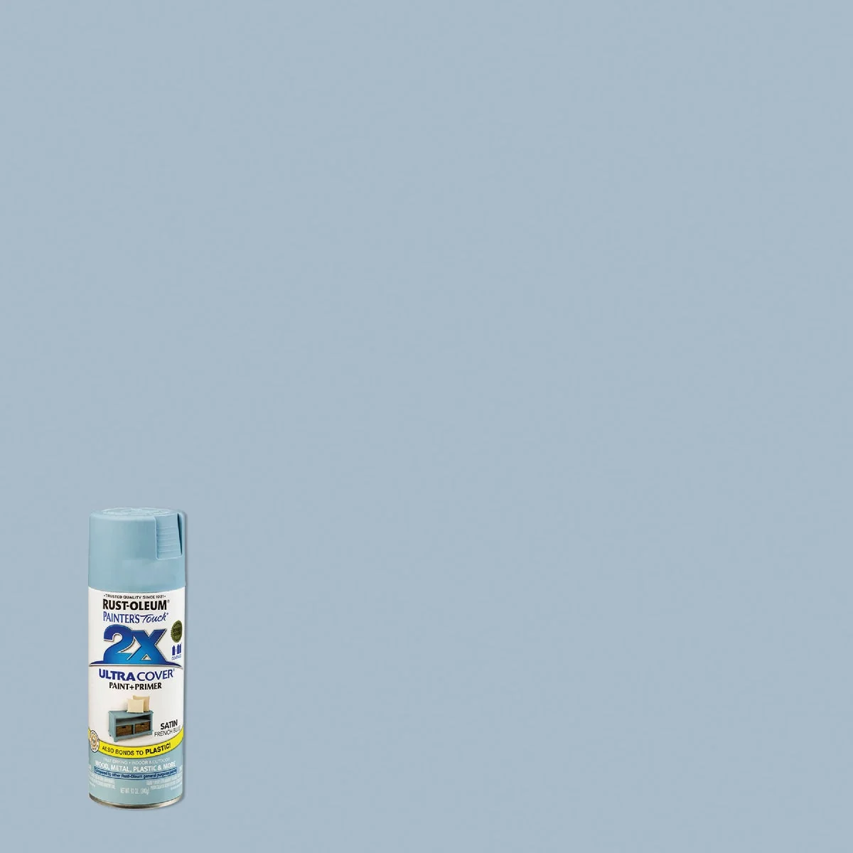 Original Rust-Oleum Painter’s Touch 2X Ultra Cover 12 Oz. Satin Paint Primer Spray Paint French Blue Carefully Designed