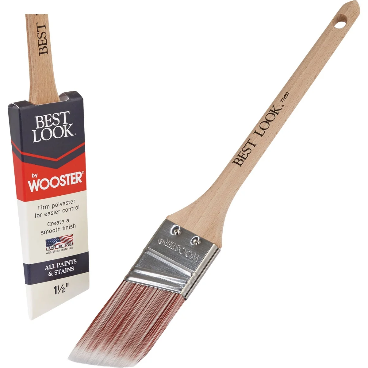 Fine Look By Wooster 1-1 2 In. Thin Angle Sash Paint Brush Fast
