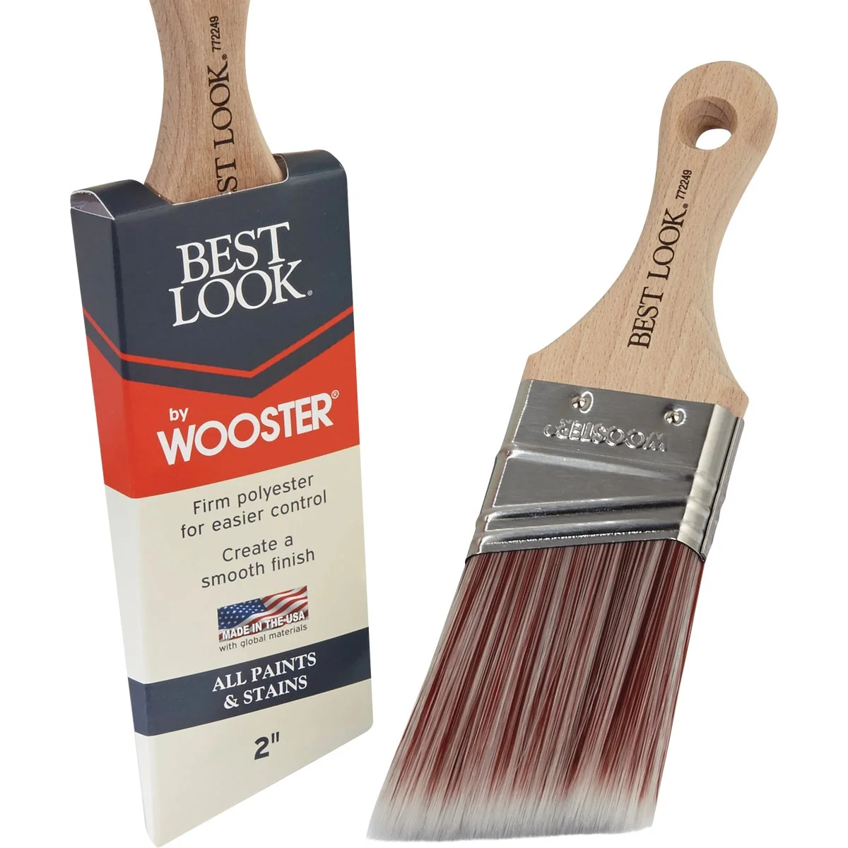 Top-Quality Look By Wooster 2 In. Angle Sash Short Handle Paint Brush Secure