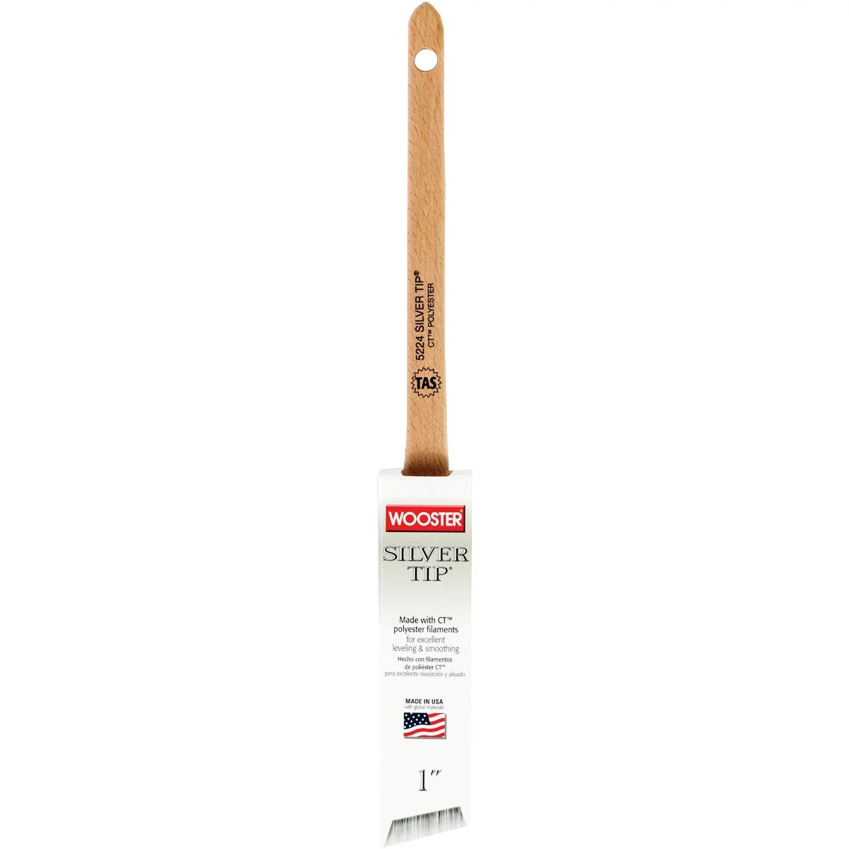 Organic Wooster SILVER TIP 1 In. Thin Angle Sash Paint Brush Top-Quality