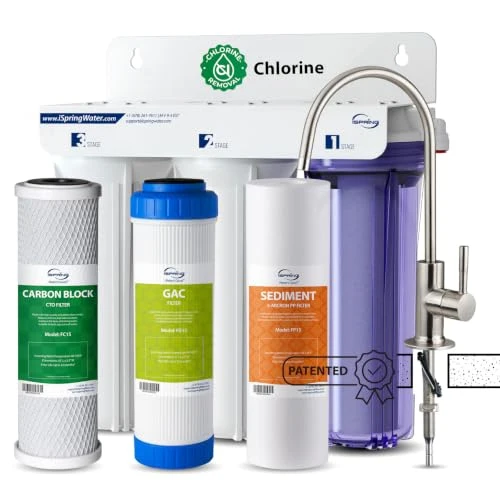 Unique US31 3 Stage Under Sink Water Filter System with Faucet Flexible