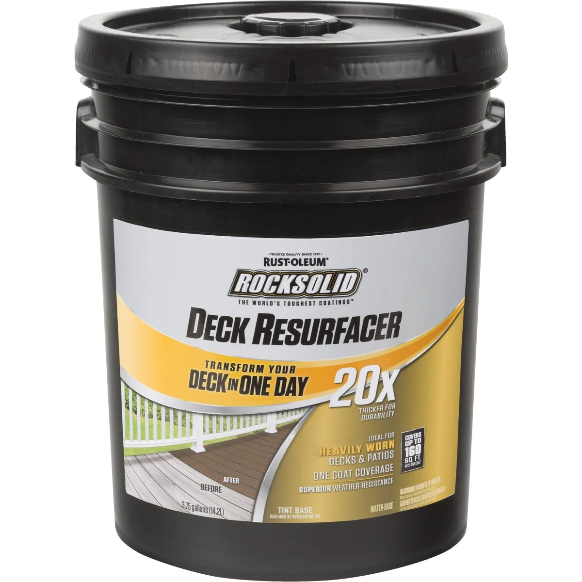 Excellent Rust-Oleum RockSolid Tint Base Deck Resurfacer 4 Gal. Durable