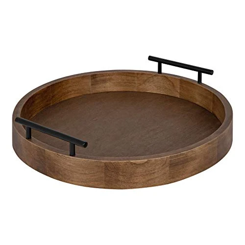 Exclusive Lipton Modern Round Wood Tray Superior