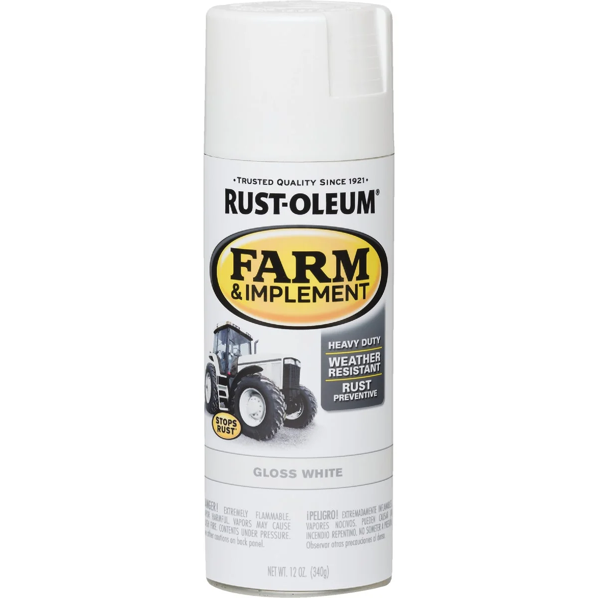 Advanced Rust-Oleum 12 Oz. Gloss White Farm Implement Spray Paint Enhanced