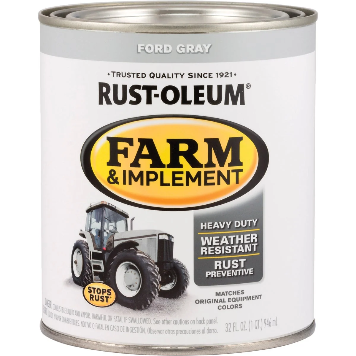 Sophisticated Rust-Oleum 1 Quart Ford Gray Gloss Farm Implement Enamel Dependable