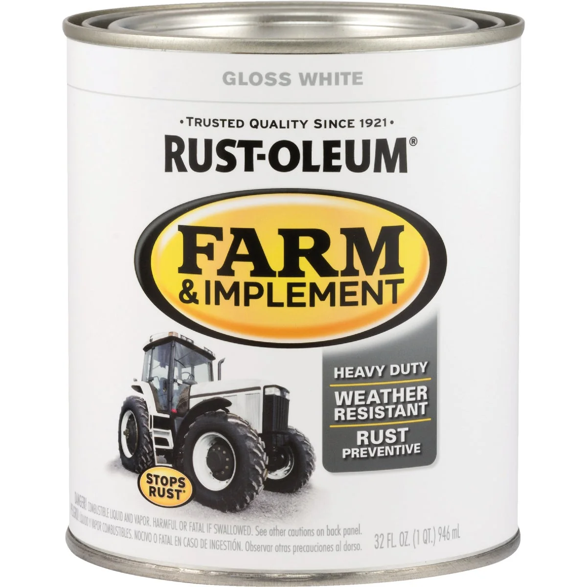 Innovative Rust-Oleum 1 Quart White Gloss Farm Implement Enamel Original