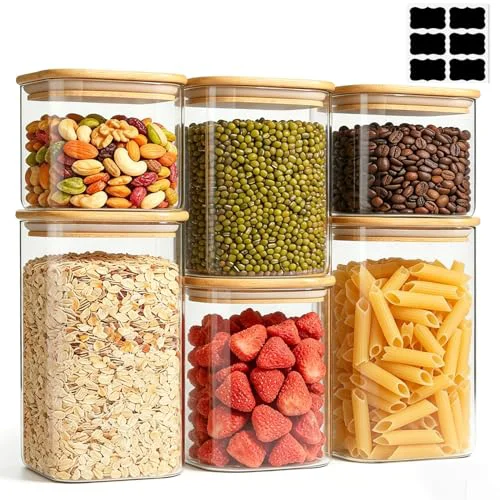 Trendy Glass Pantry Storage Containers 6 Count Fast