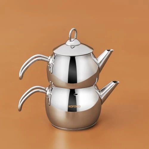 Fast Adelya Stainless Steel Induction Teapot Set with 0.65L Teapot 1.1L Tea Kettle Genuine