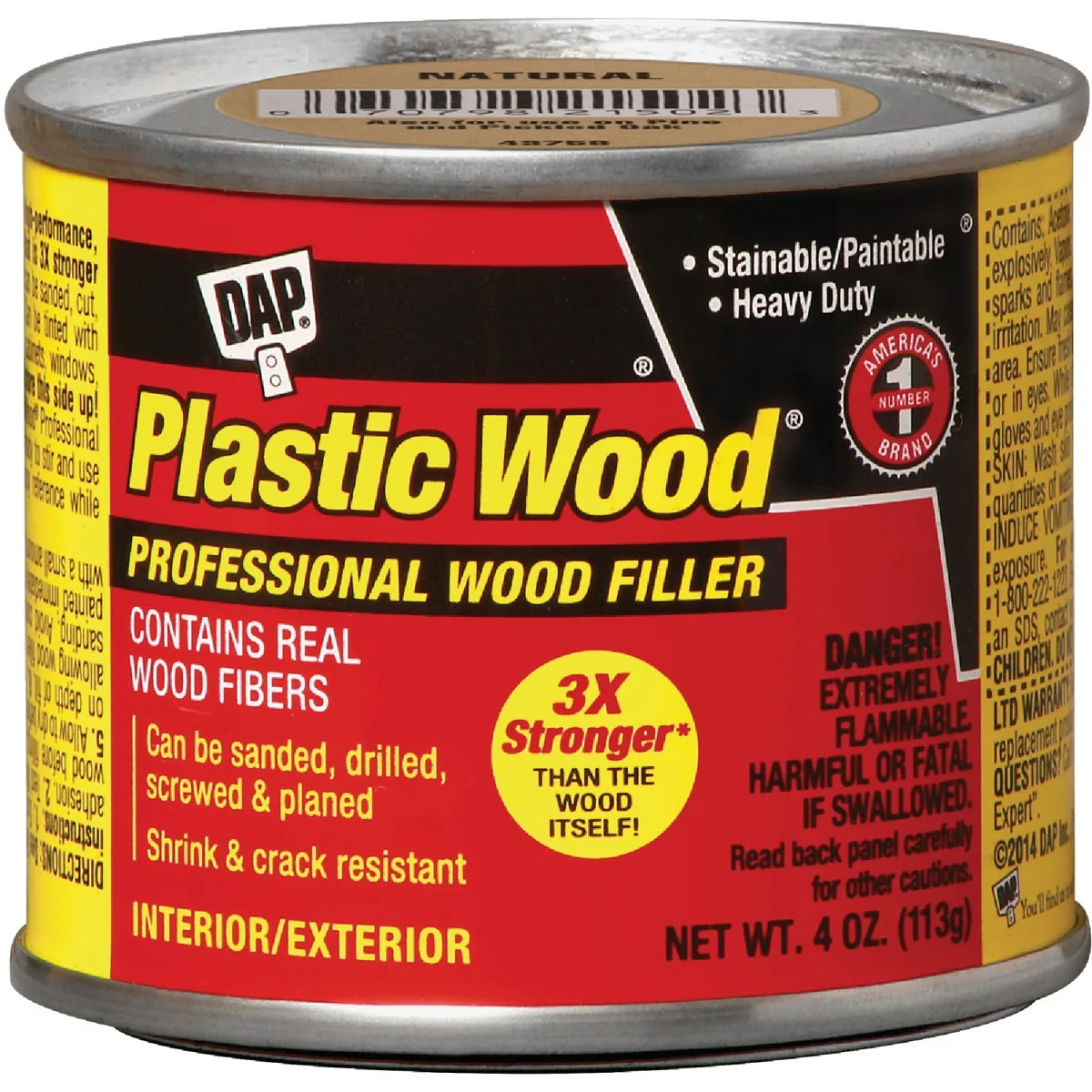 Clean DAP Plastic Wood 4 Oz. White Solvent Professional Wood Filler Quality
