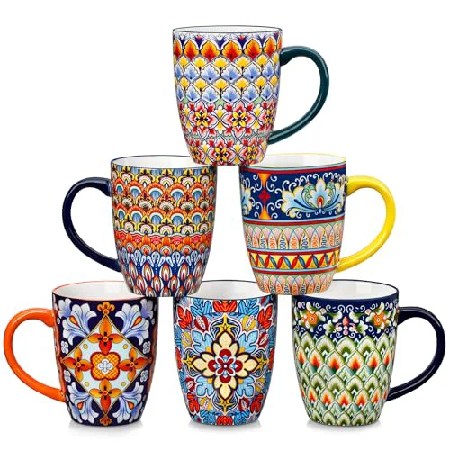 Environmentally Friendly SIMI 16 oz Large Coffee Mugs Set of 6 6 Count Safe