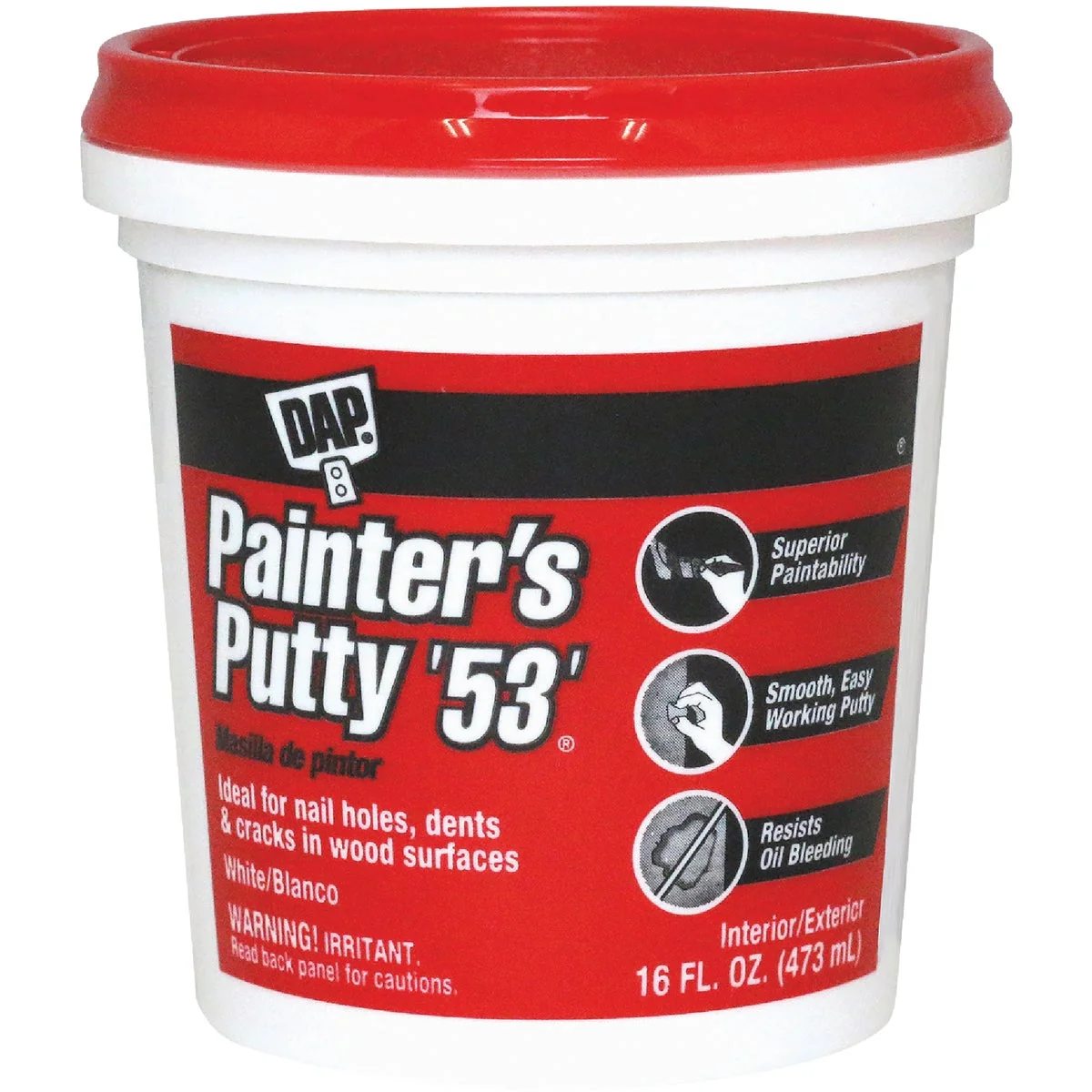 Exceptional DAP Painter’s Putty ’53’ 16 Oz. Lightweight