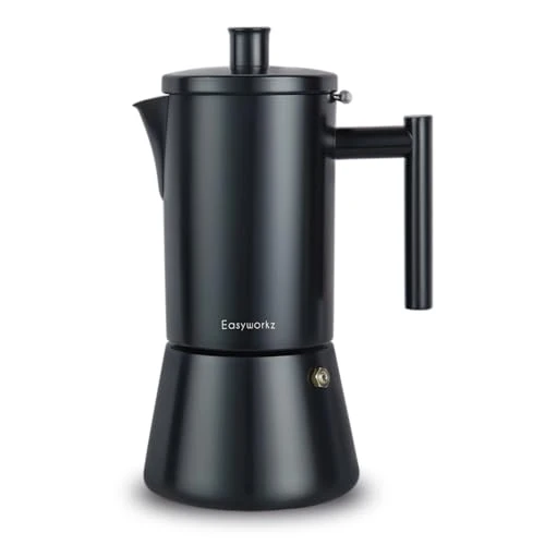 Flexible Diego Stovetop Espresso Maker Stainless Steel Italian Coffee Machine Maker 12Cup 17.5 oz Moka Pot Induction Espresso Pot Innovative