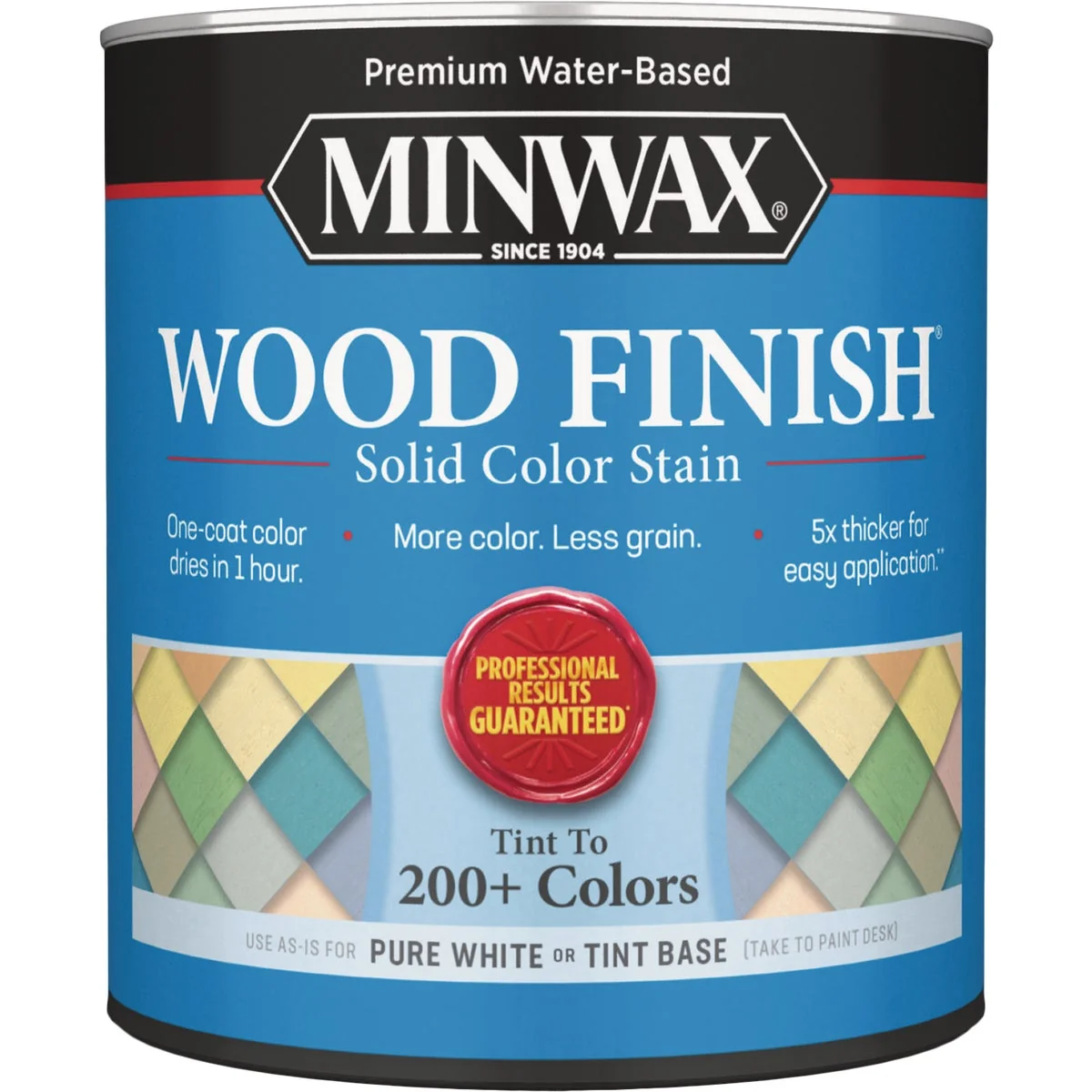 Innovative Minwax Wood Finish Water-Based Solid Color Stain White Tint Base 1 Qt. Premium