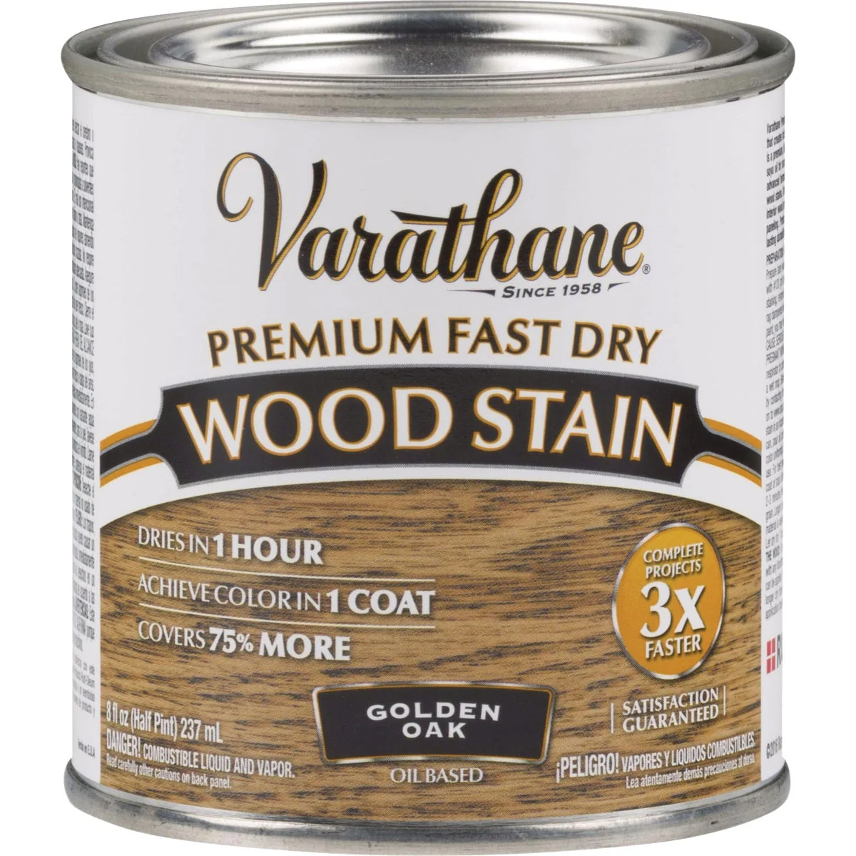 Exclusive Varathane Fast Dry Golden Oak Urethane Modified Alkyd Interior Wood Stain 1 2 Pt. Easy-to-Use