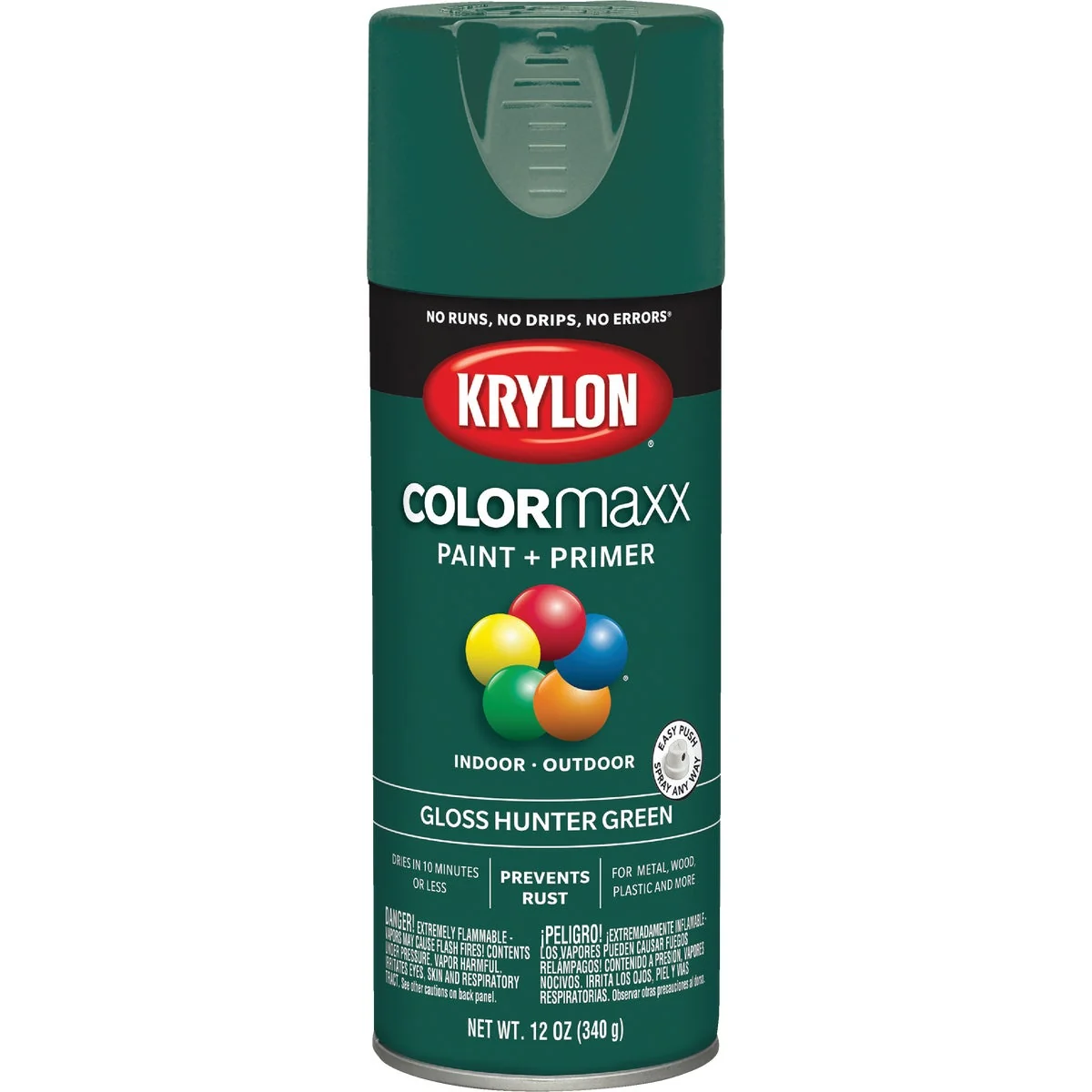 Trusted Krylon ColorMaxx 12 Oz. Gloss Spray Paint Hunter Green Smooth