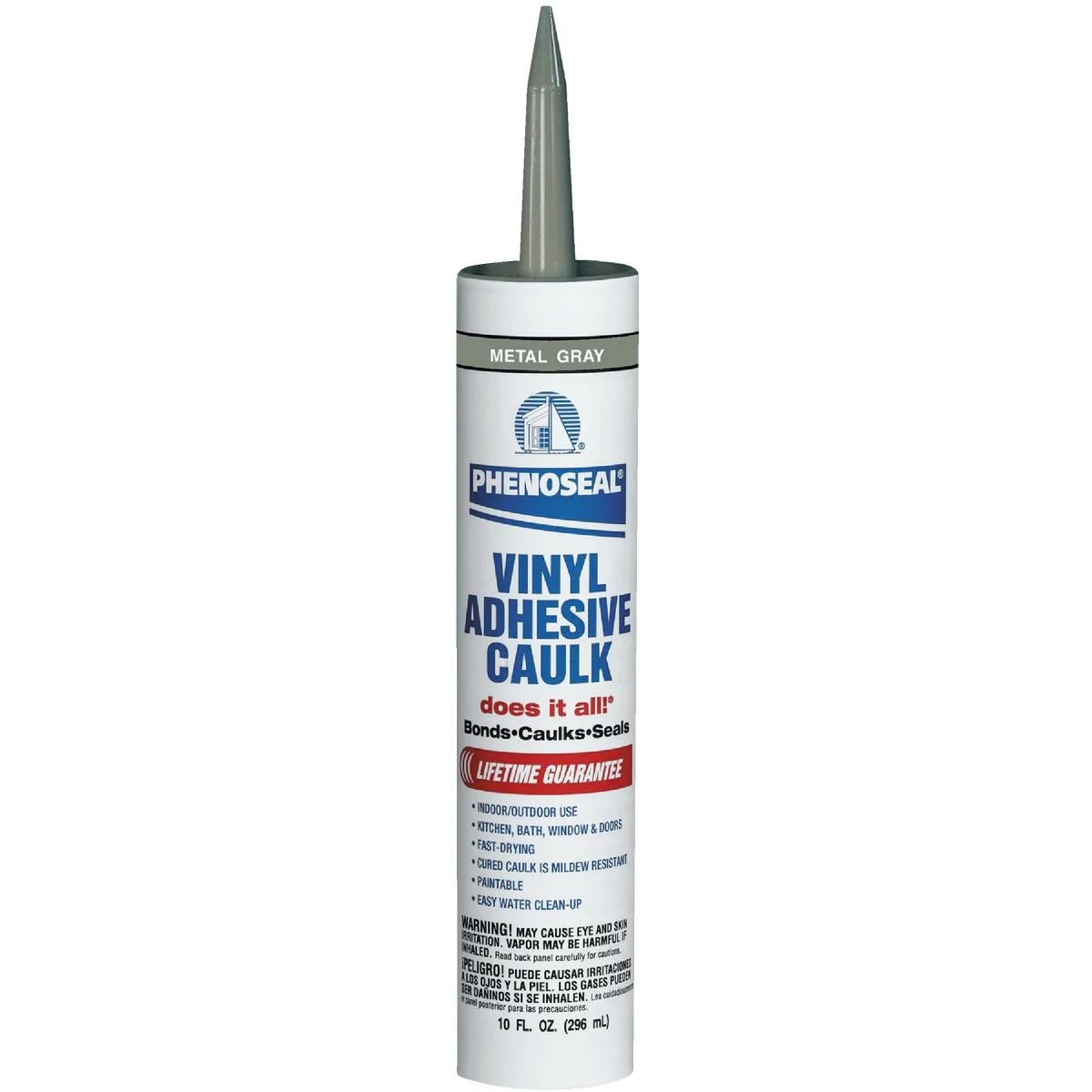 Sophisticated Phenoseal 10 Oz. Metal Gray Vinyl Adhesive Caulk Official