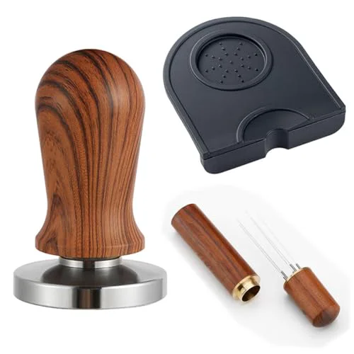 Elite 53mm Spring Loaded Coffee Tamper Stirrer Set Trusted
