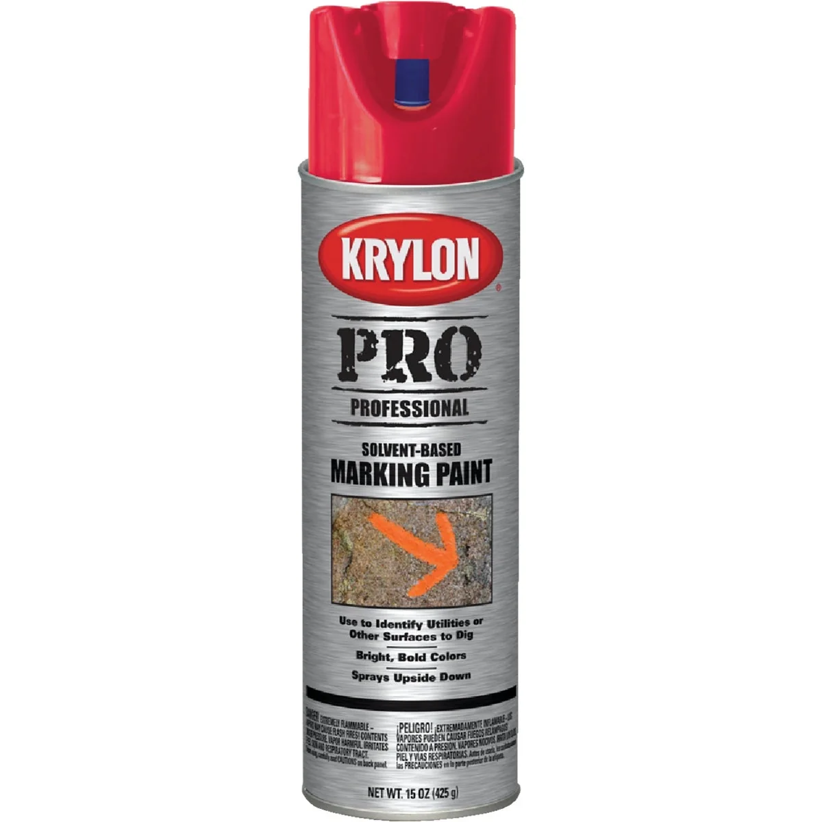 Dependable Krylon APWA Red 15 Oz. Inverted Marking Spray Paint Elite