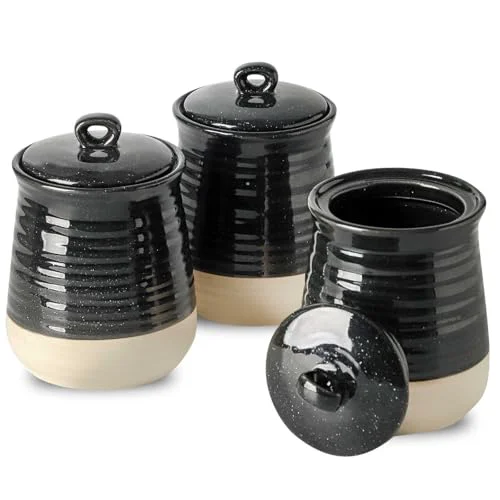 Healthy Ceramic Food Storage Jars 3 Count Efficient