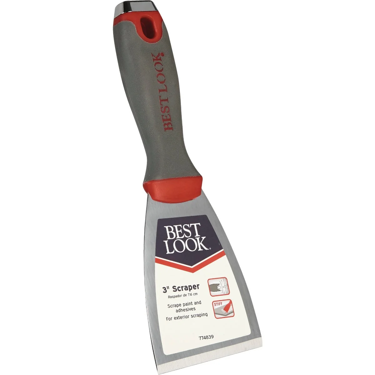 Expertly Made Look 3 In. Stiff Ergo Scraper Traditional