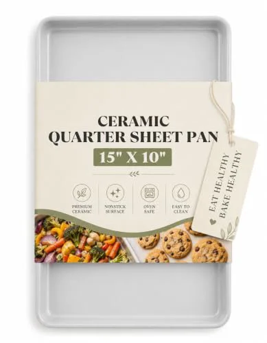 Crafted Ceramic Baking Sheet 15 x 10 Quarter Sheet Pan Functional