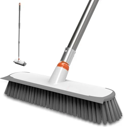 Flexible Floor Scrub Brush with Long Handle Effective