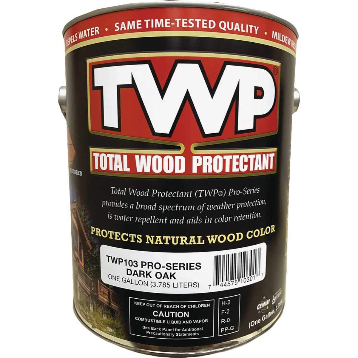 Efficient TWP100 Pro Series Semi-Transparent Wood Protectant Deck Stain Dark Oak 1 Gal. Exceptional