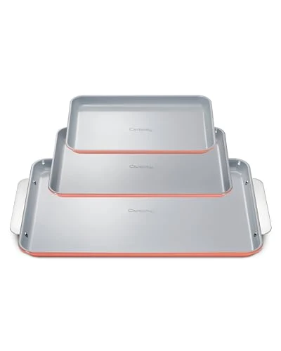 Fashionable Non Stick Ceramic Baking Sheet Trio 3 Count Soft