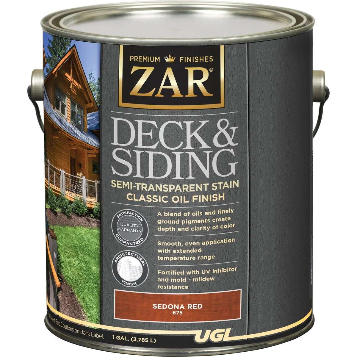 Safe ZAR Semi-Transparent Deck and Siding Stain Sedona Red 1 Gal. Superior