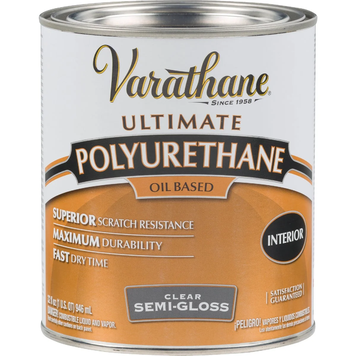 Top-Quality Varathane Semi-Gloss Interior Polyurethane 1 Qt. Contemporary