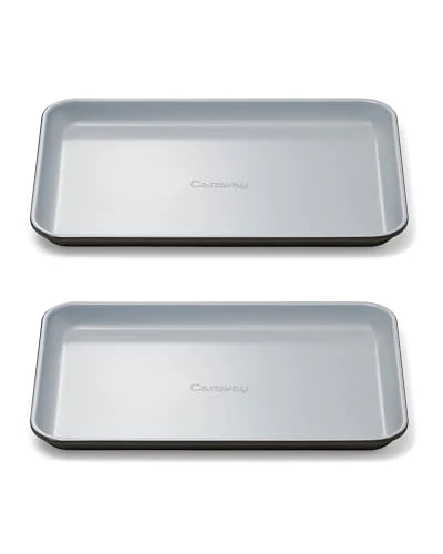 Solid Non Stick Ceramic Small Baking Sheet Duo 2 Count Pure